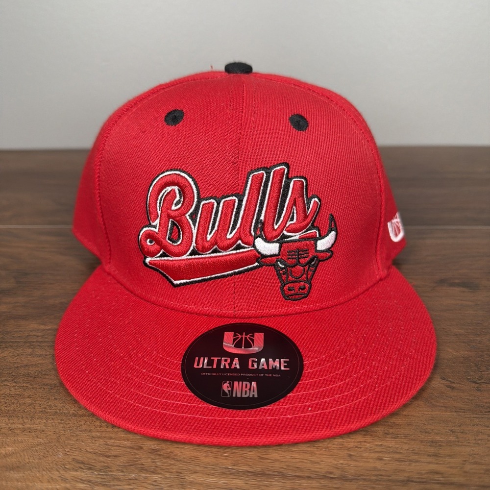 Ultra Game Red Chicago Bulls OSFA Snapback Hat